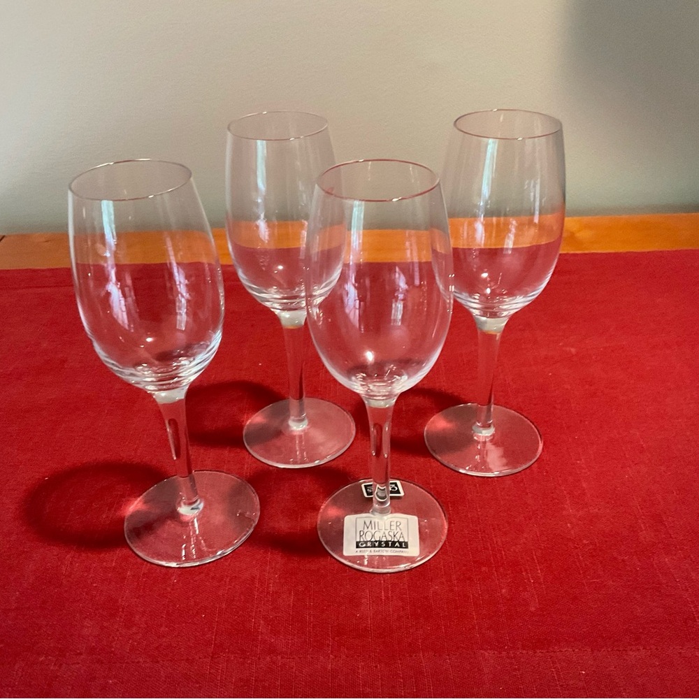 Set of 4 Miller Rogaska Crystal Port Glasses
